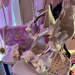 Badgley Mischka floral Mermaid High Heels Size 11